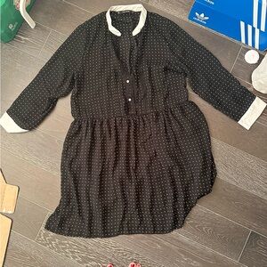 Zara Polka Dot Dress with Pearl Buttons